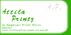 attila printz business card